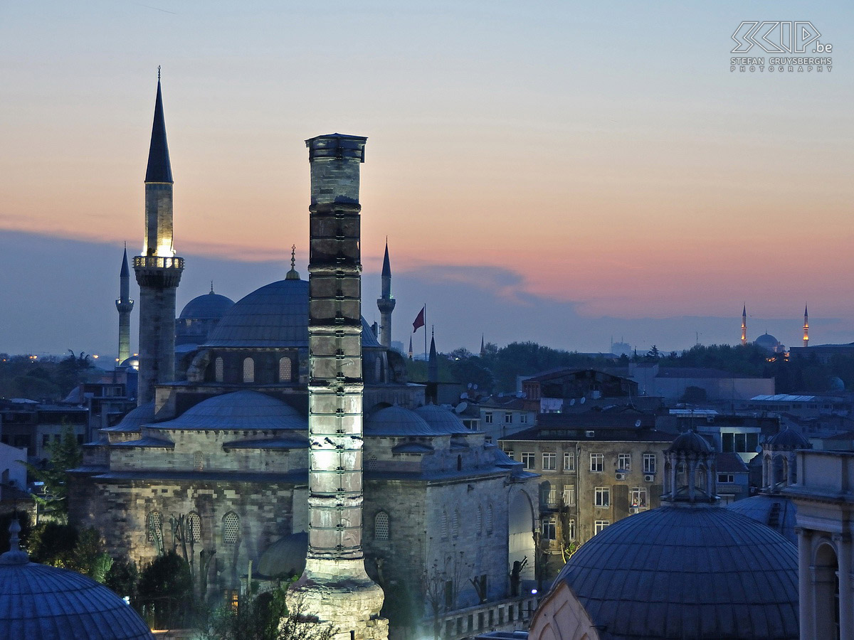 Istanbul - Beyazit mosque end column of Constantine  Stefan Cruysberghs